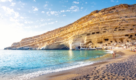 A landscape from Crete, a bay under mountains